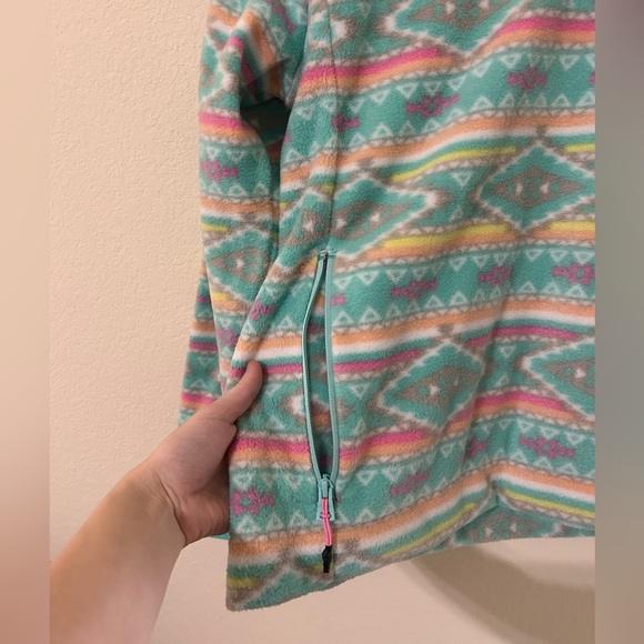 Chubbies Men's Flame Commander Fleece Quarter-Zip Pullover Size Large Blue Pink - Picture 9 of 12